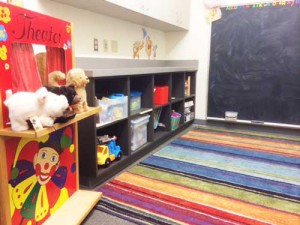 We have an on-site childcare room for children you need to bring with you to the appointment.